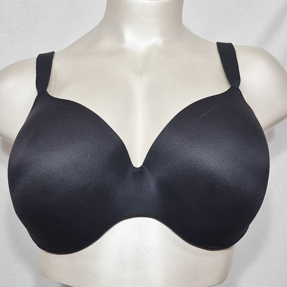46D Auden Lightly Lined Smooth Balconette Underwire Bra‎ Black NWT